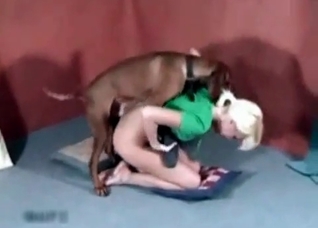Bleached slut and nasty doggy